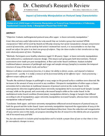 Impact of Extremity Manipulation on Postural Sway Characteristics - Malaya