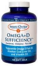 OmegA+D Sufficiency™ - High Potency CITRUS Gelcaps - SINGLE BOTTLE
